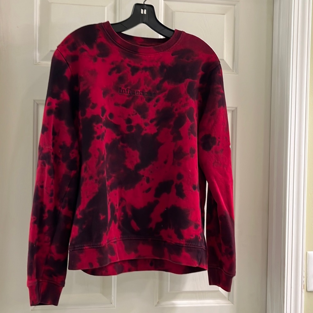 Excellent condition! Blind Rooster Red Black TieDye Influencer Sweatshirt Medium